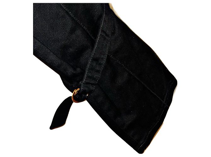 Gucci Tom Ford Rare Black Bondage Style Denim Negro - vista 14