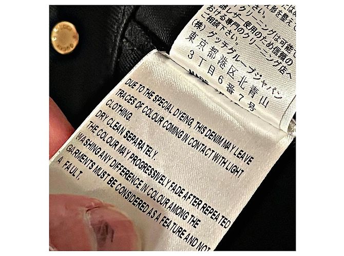 Gucci Tom Ford Rare Black Bondage Style Denim Negro - vista 19