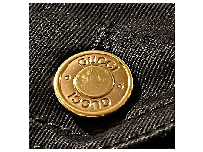 Gucci Tom Ford Rare Black Bondage Style Denim Negro - vista 4
