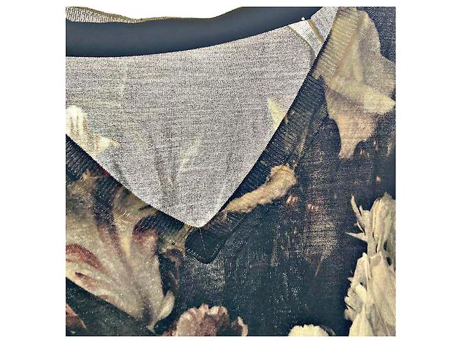 Vintage Alexander McQUEEN Archive 95 AW Seidenmischung botanischer und Federpullover Mehrfarben - Ansicht 5