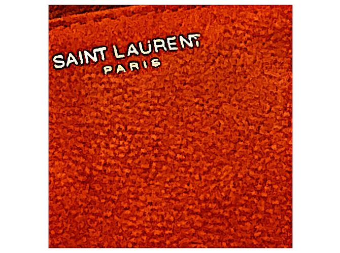 Borsa Serpente in pelle e suede dell'archivio Saint Laurent 16 AW Hedi Slimane autentica Marrone - vista 9