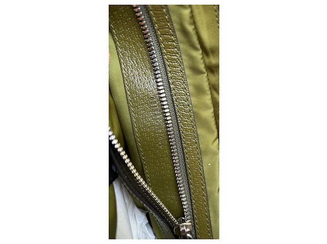 Borsa a cintura Gucci verde oliva nylon - vista 6