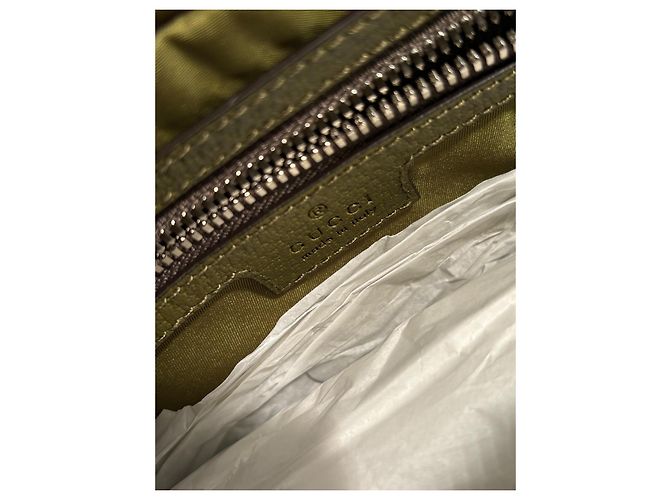 Borsa a cintura Gucci verde oliva nylon - vista 7