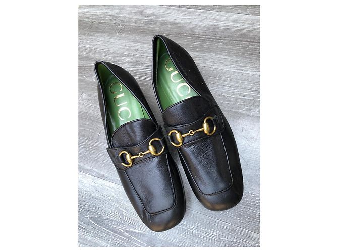 Décolleté Gucci in pelle nera 38 Nero - vista 3