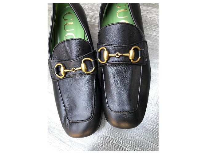 Décolleté Gucci in pelle nera 38 Nero - vista 5