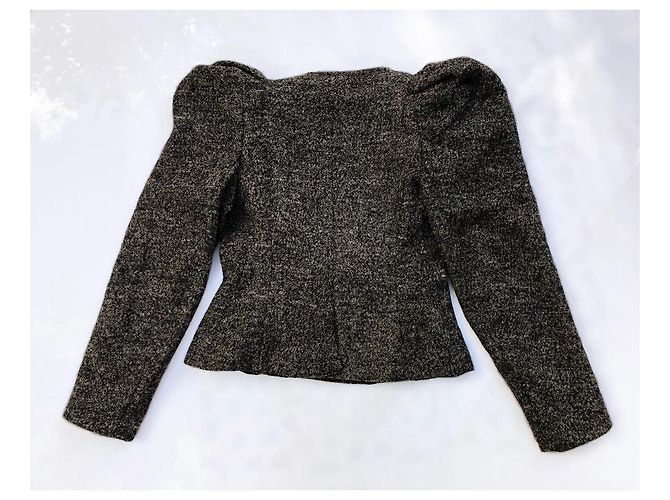Isabel Marant Jacke Dunkelgrau Wolle und Alpaka Größe 40 Anthrazitgrau - Ansicht 4