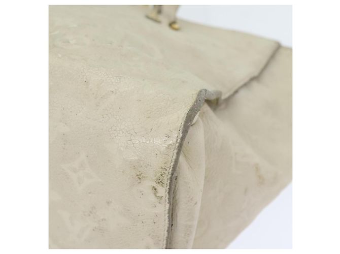 LOUIS VUITTON Borsa Tote Lumineuse PM Monogram Empreinte Neige M93411 Auth 86195 Bianco - vista 15