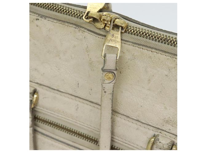 LOUIS VUITTON Borsa Tote Lumineuse PM Monogram Empreinte Neige M93411 Auth 86195 Bianco - vista 17