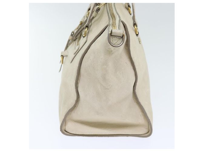 LOUIS VUITTON Borsa Tote Lumineuse PM Monogram Empreinte Neige M93411 Auth 86195 Bianco - vista 3