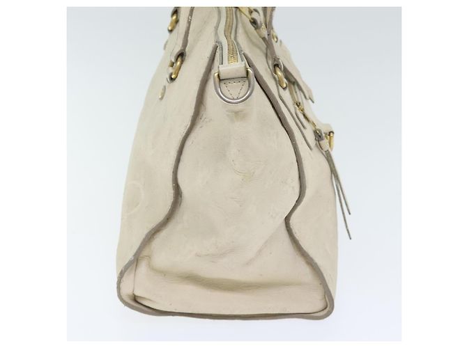LOUIS VUITTON Borsa Tote Lumineuse PM Monogram Empreinte Neige M93411 Auth 86195 Bianco - vista 4