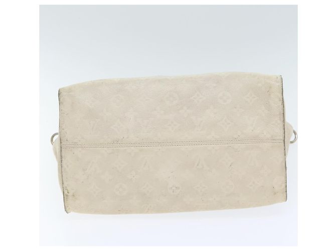 LOUIS VUITTON Borsa Tote Lumineuse PM Monogram Empreinte Neige M93411 Auth 86195 Bianco - vista 5