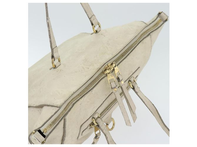 LOUIS VUITTON Borsa Tote Lumineuse PM Monogram Empreinte Neige M93411 Auth 86195 Bianco - vista 6