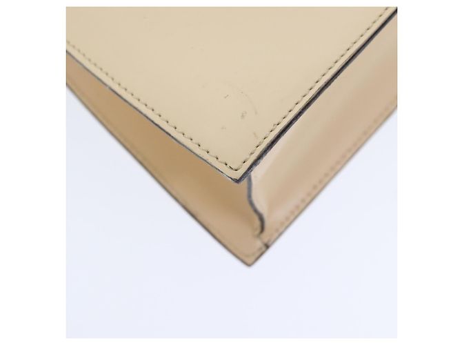 Céline Borsa a mano CELINE in pelle 2 vie crema oro Auth 91296 D'oro Crudo - vista 16