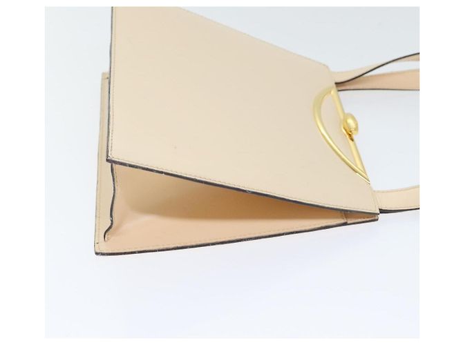 Céline Borsa a mano CELINE in pelle 2 vie crema oro Auth 91296 D'oro Crudo - vista 3