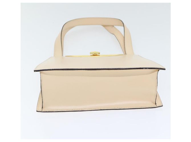 Céline Borsa a mano CELINE in pelle 2 vie crema oro Auth 91296 D'oro Crudo - vista 5