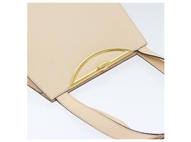 Céline Borsa a mano CELINE in pelle 2 vie crema oro Auth 91296 D'oro Crudo - vista 6