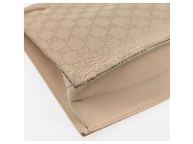 GUCCI GG Canvas Tote Bag Beige Silber 002 1053 Auth 90509 - Ansicht 17