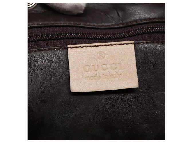 GUCCI GG Canvas Tote Bag Beige Silber 002 1053 Auth 90509 - Ansicht 19