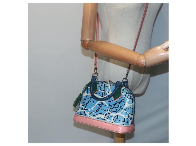 LOUIS VUITTON Epi Alma PM Borsa a Mano 2way Blu M41571 LV Auth bs18182 - vista 24