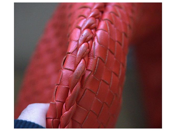Bottega Veneta Vintage Intrecciato Hobo Roja - vista 13