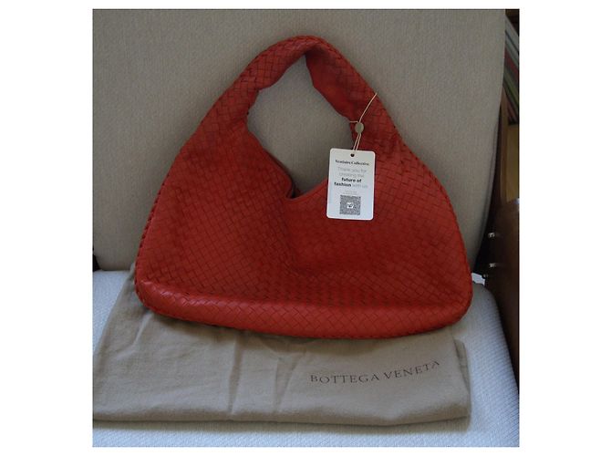 Bottega Veneta Vintage Intrecciato Hobo Roja - vista 3