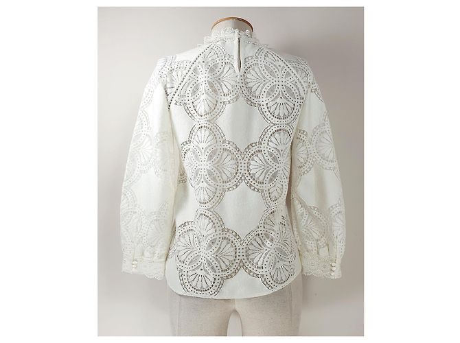 SéZane Bianca Spitzenbluse weiß - Ansicht 4