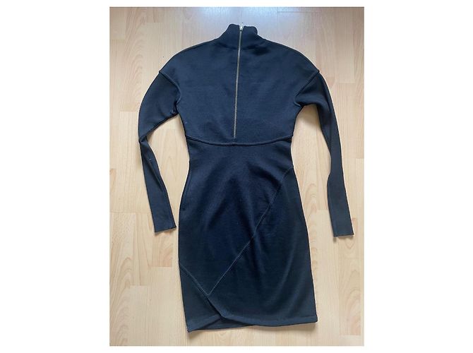 Alaïa Kleid aus Wolle schwarz M - Ansicht 2