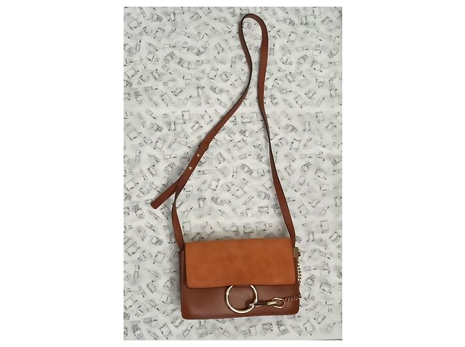 Faye Borsa Chloé Cognac in scamosciato e pelle - vista 3
