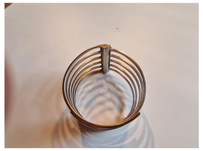 Bracciale rigido con cerniera Gucci in argento - vista 3