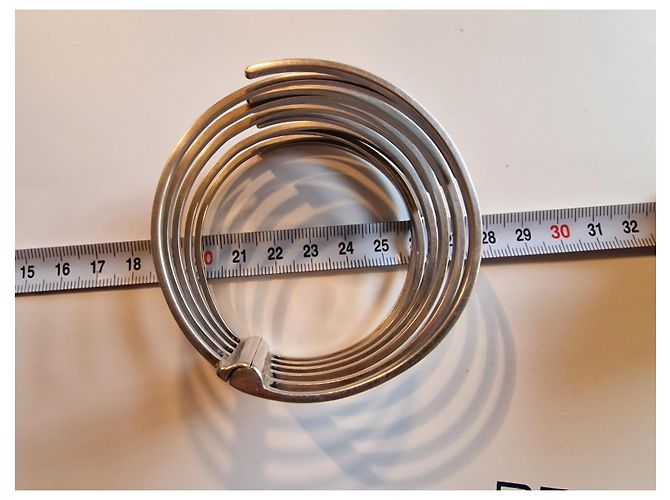 Bracciale rigido con cerniera Gucci in argento - vista 5