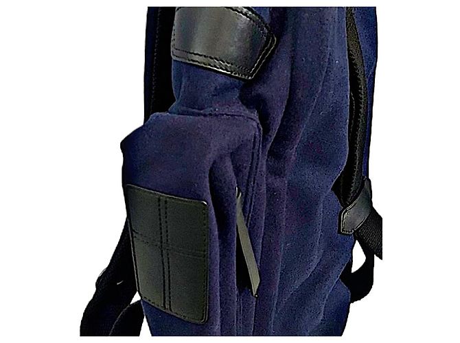 Authentic Givenchy Riccardo Tisci Wool & Mesh Studded Backpack Blue - view 3