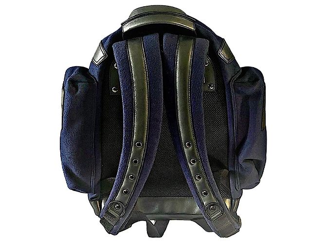 Authentic Givenchy Riccardo Tisci Wool & Mesh Studded Backpack Blue - view 6