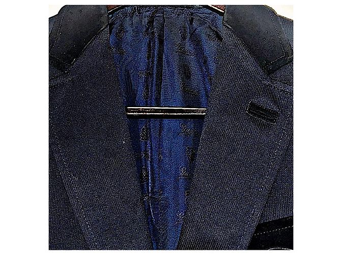 Blazer autentico Gucci Tom Ford con taglio e cucito, emblema a crest Nero - vista 2