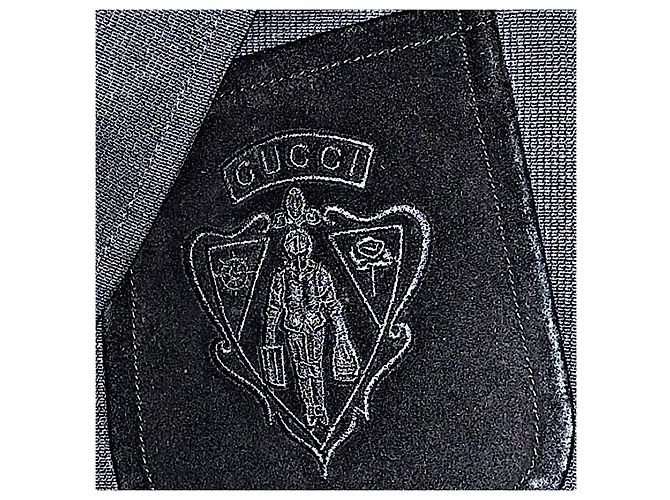 Blazer autentico Gucci Tom Ford con taglio e cucito, emblema a crest Nero - vista 3