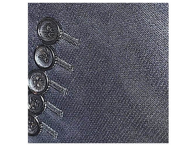 Blazer autentico Gucci Tom Ford con taglio e cucito, emblema a crest Nero - vista 4