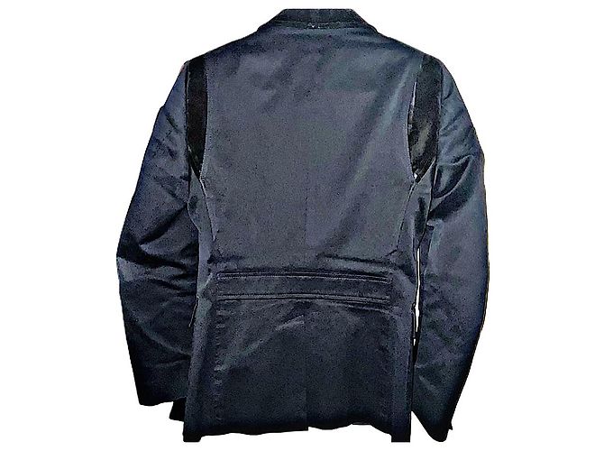 Blazer autentico Gucci Tom Ford con taglio e cucito, emblema a crest Nero - vista 6