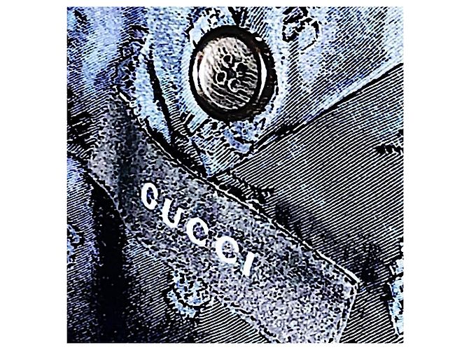 Blazer autentico Gucci Tom Ford con taglio e cucito, emblema a crest Nero - vista 9
