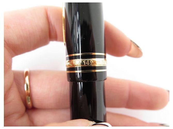 NEUER MONTBLANC MEISTERSTÜCK 149 GOLD MB132112 PISTON-FÜLLER Schwarz - Ansicht 7