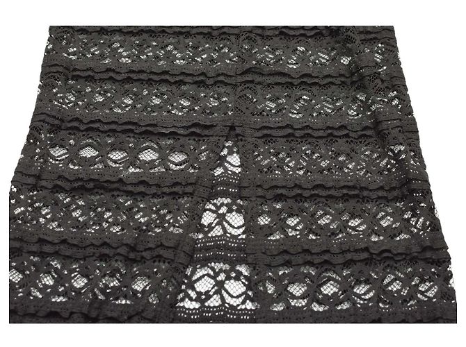 Falda larga de encaje negro transparente Alice + Olivia - vista 7