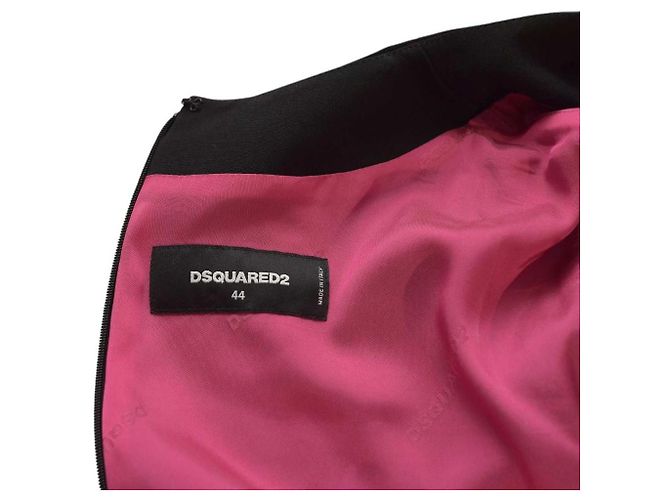 Abito mini nero con logo Dsquared2 - vista 3