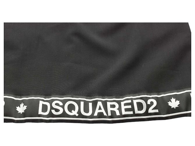 Abito mini nero con logo Dsquared2 - vista 8