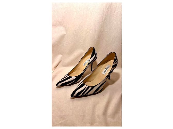 Jimmy Choo Absätze mit Zebra-Print Schwarz - Ansicht 2