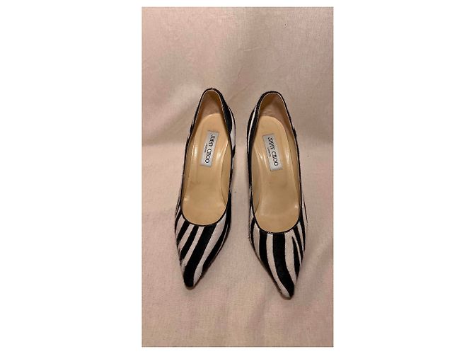 Jimmy Choo Absätze mit Zebra-Print Schwarz - Ansicht 4