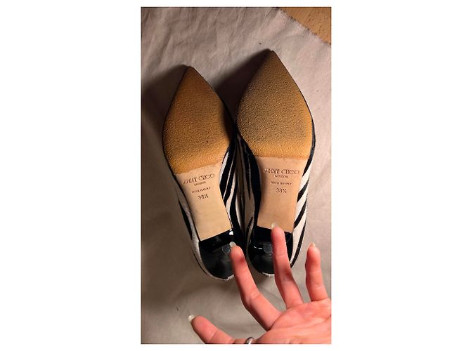 Jimmy Choo Absätze mit Zebra-Print Schwarz - Ansicht 8