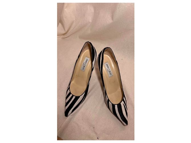Jimmy Choo Absätze mit Zebra-Print Schwarz - Ansicht 9