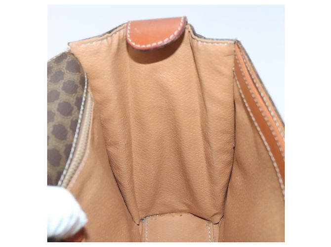 Céline Bolsa de ombro em lona Macadam CELINE em couro PVC marrom Auth 89824 - vista 21