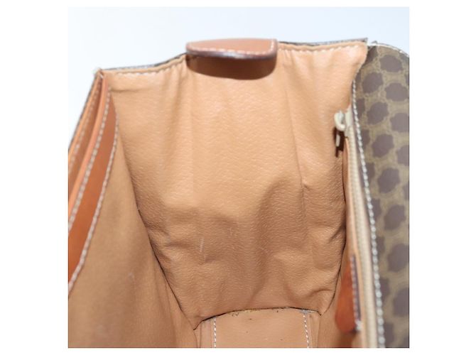 Céline Bolsa de ombro em lona Macadam CELINE em couro PVC marrom Auth 89824 - vista 22