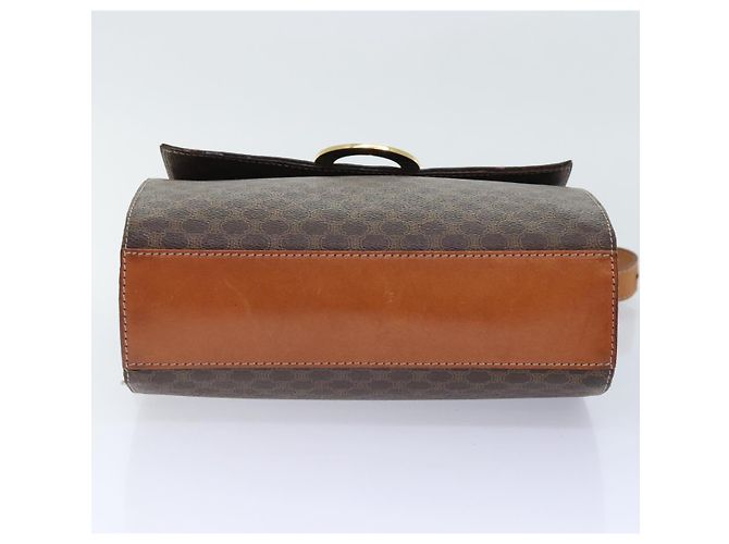 Céline Bolsa de ombro em lona Macadam CELINE em couro PVC marrom Auth 89824 - vista 5