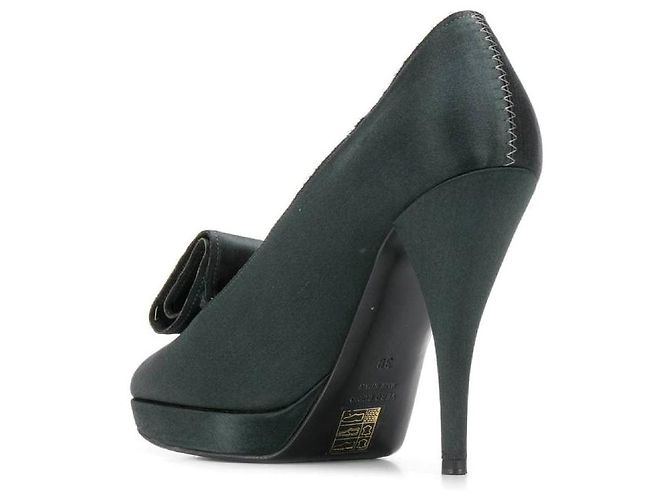 Décolleté in satin nero Lanvin - Anni 2000 - vista 3
