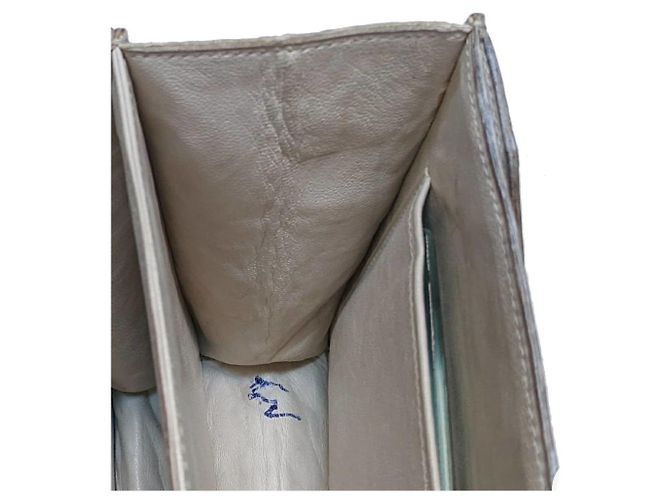 Borsa a mano in pelle di struzzo avorio Hermès Crudo - vista 9